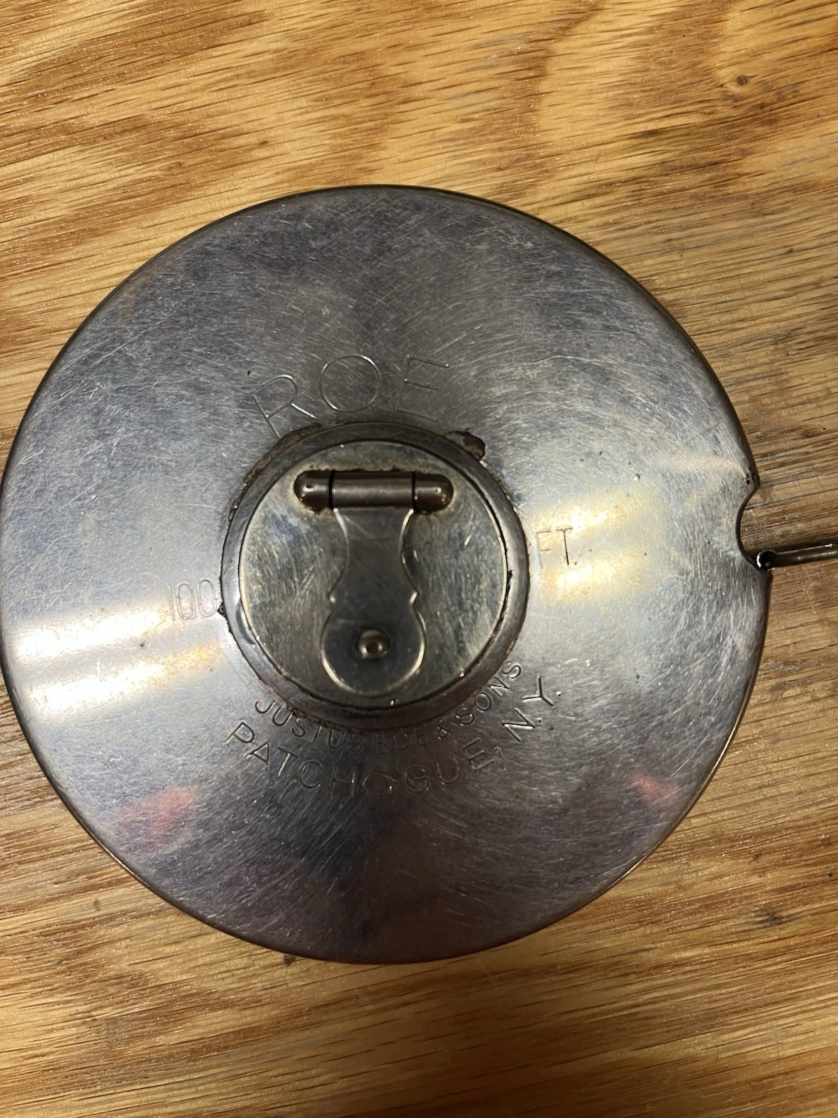 Vintage Justus Roe & Sons Standard Steel Measuring Tape Working Black