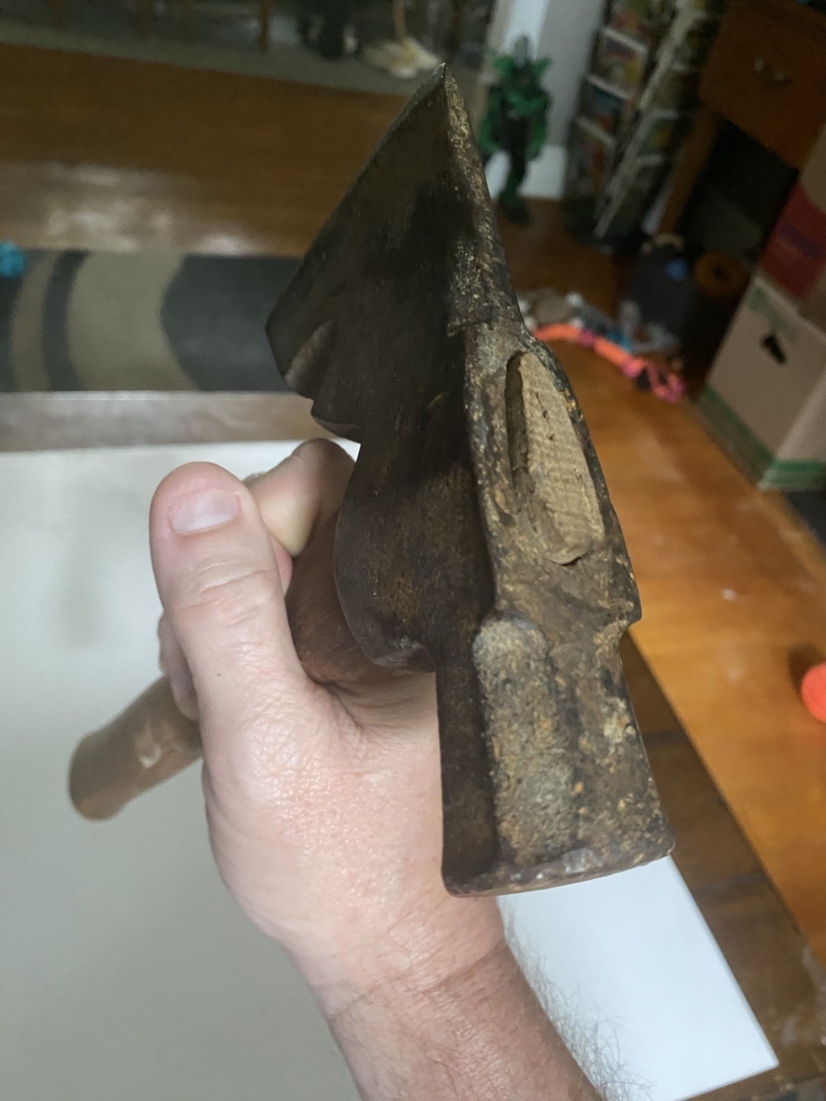 Vintage Hatchet Wooden Handel 11.5” Long 6.25” Across Unbranded