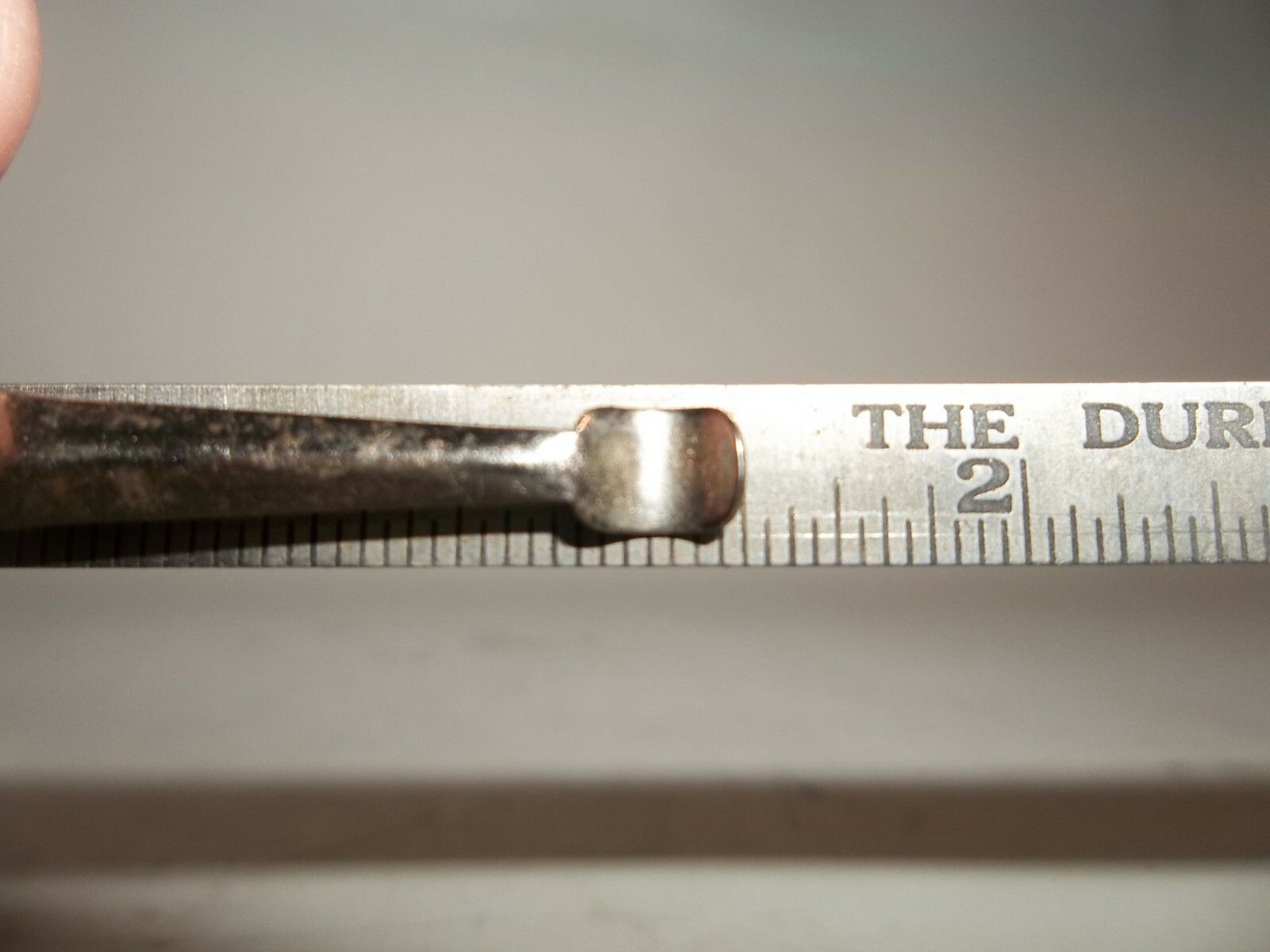 6″ Stainless Steel USA Durham Co New York Machinist T Ruler W/Pocket Clip tool