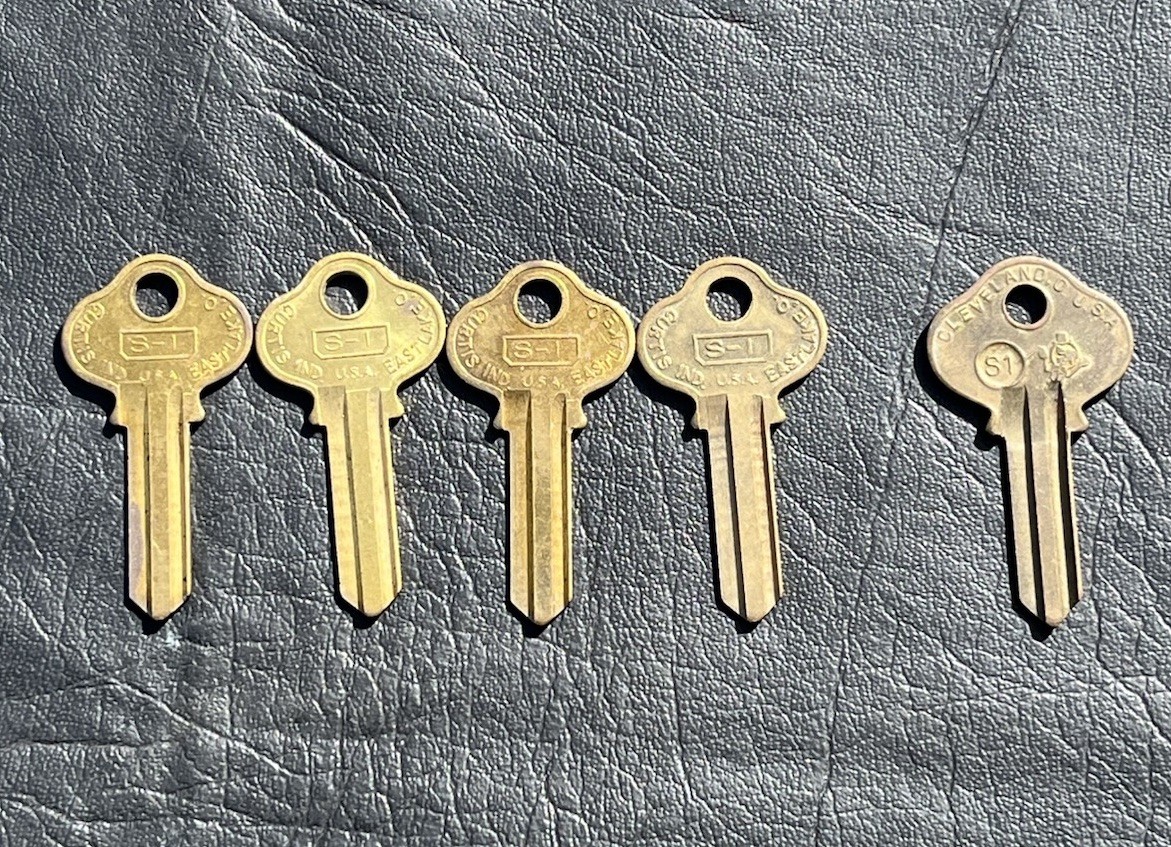 Key Blank Curtis S-1 Cole S1 1009 Lot of 5 Pieces Uncut for Sargent 265R Locks