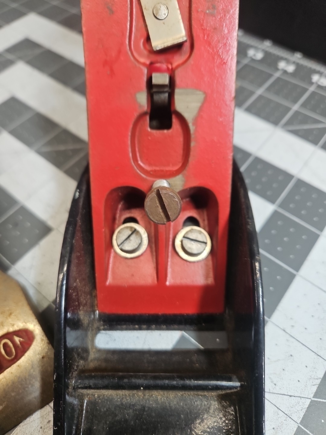 Vtg FULTON 13.5″ Smooth Bottom Jack Plane West Germany Carpentery Red GUC