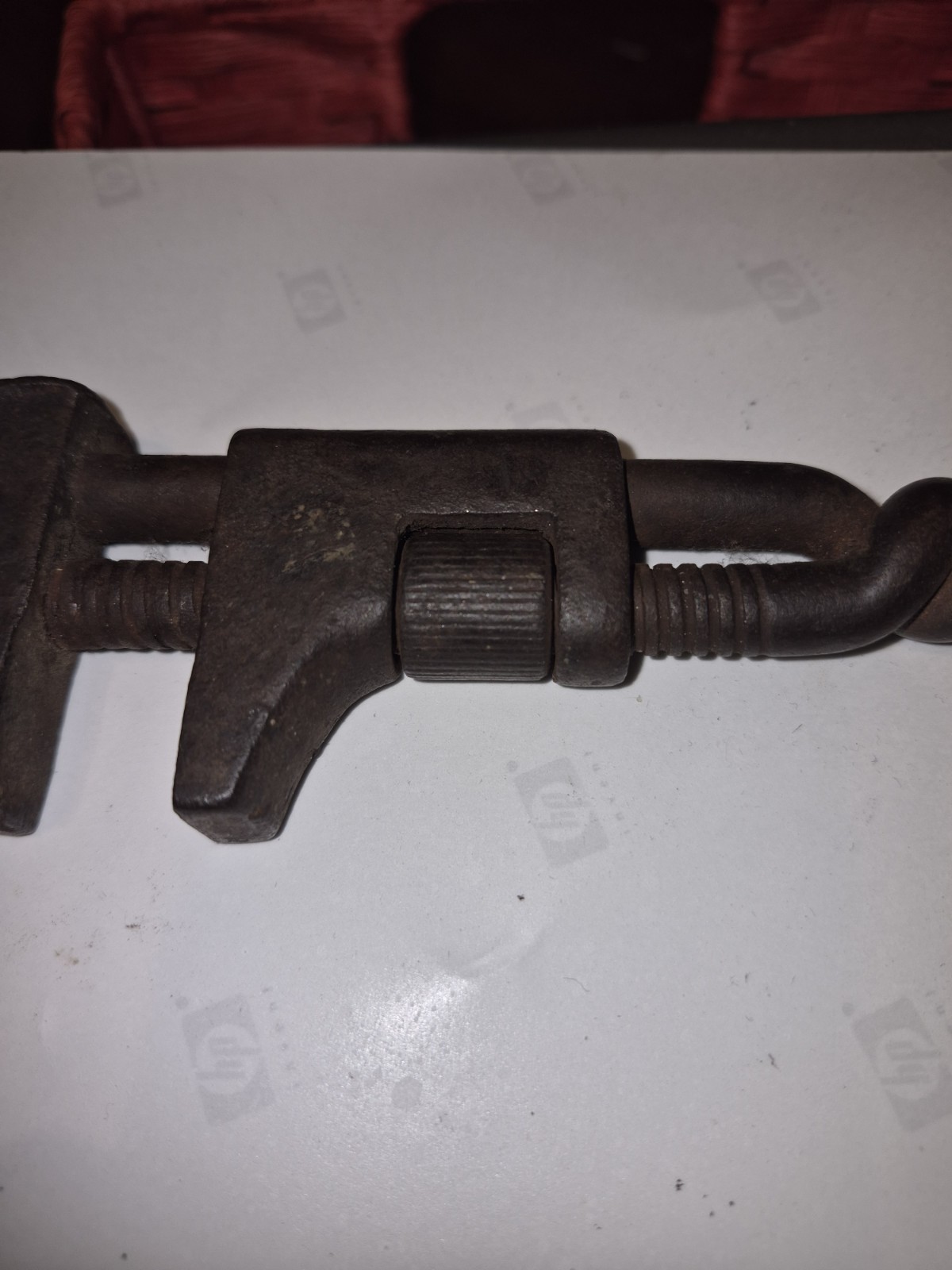 Antique Hand-Forged Adjustable Wrench – Twisted Handle – Primitive Blacksmith.