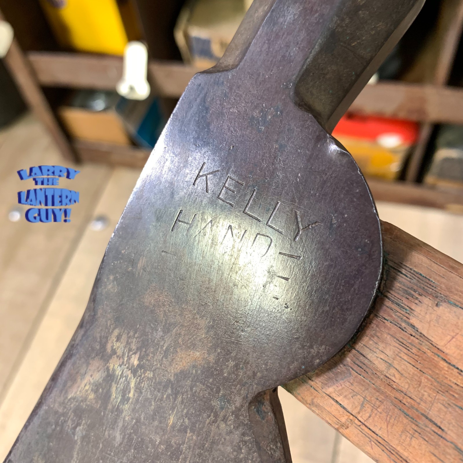 Vintage KELLY WORKS Hand Made Carpenter’s Hammer Hatchet Axe True Temper