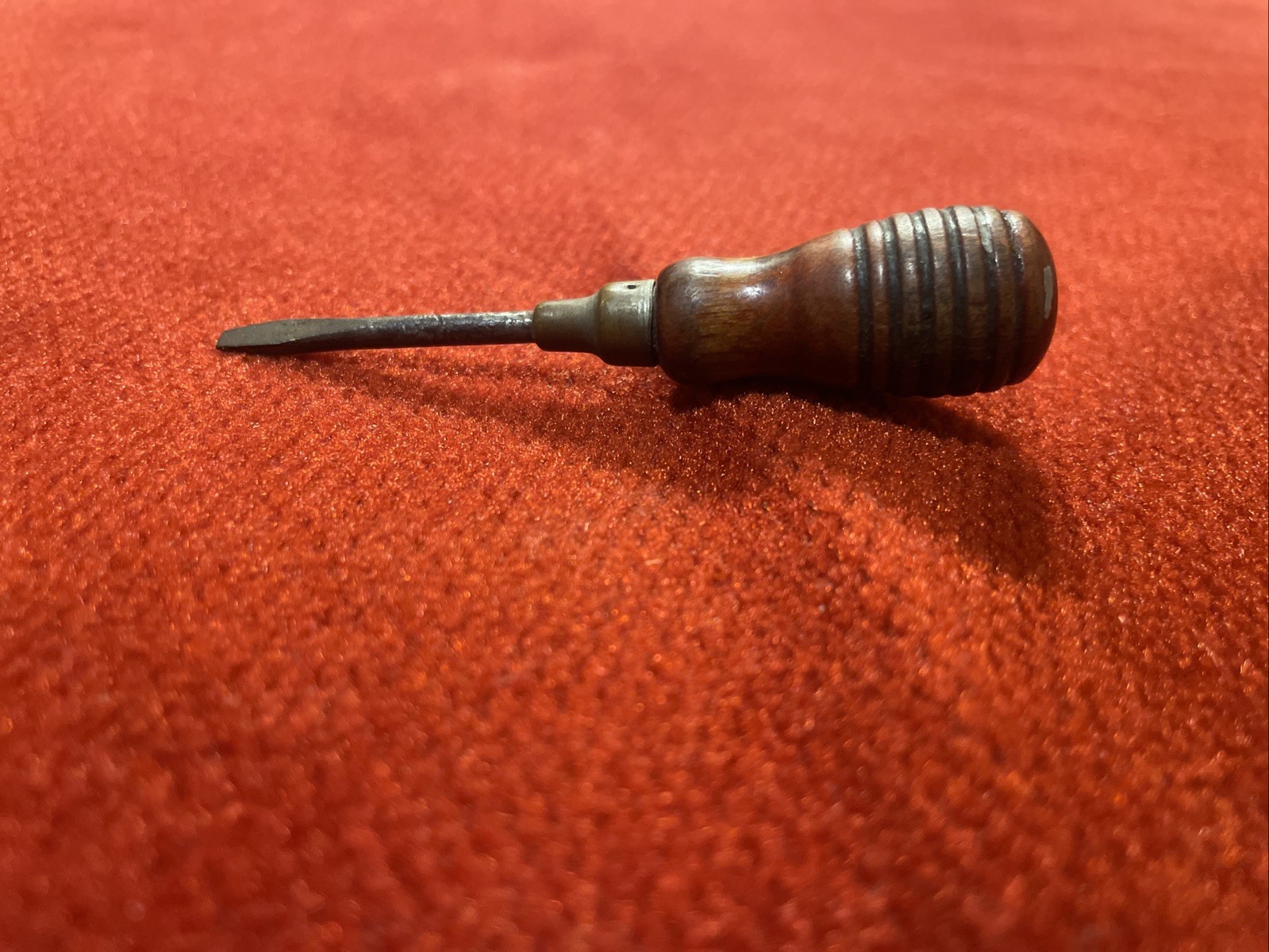 Antique Mayhew Monarch No. 808 MINI Flathead Screwdriver Wood Beehive Handle