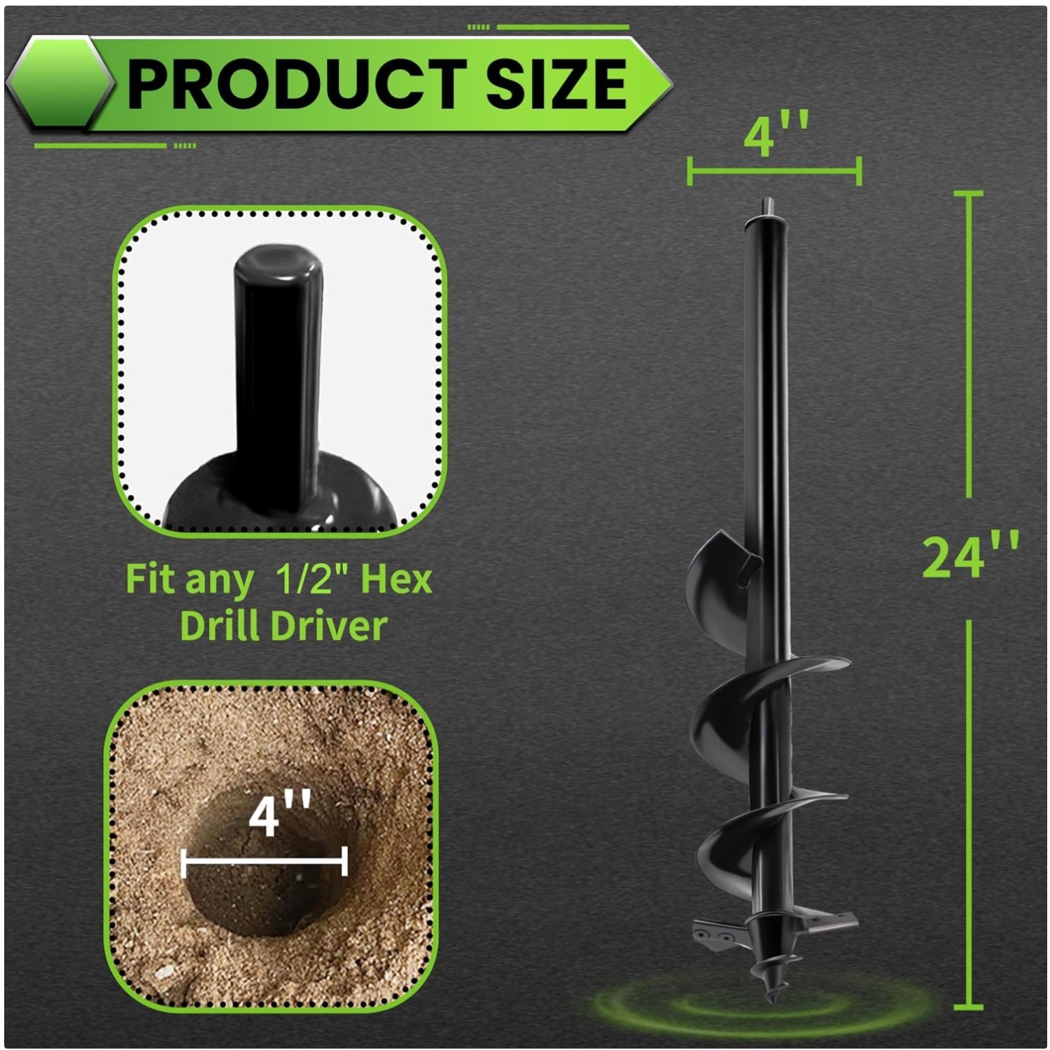 Efficient Soil Penetration Planting Auger Drill