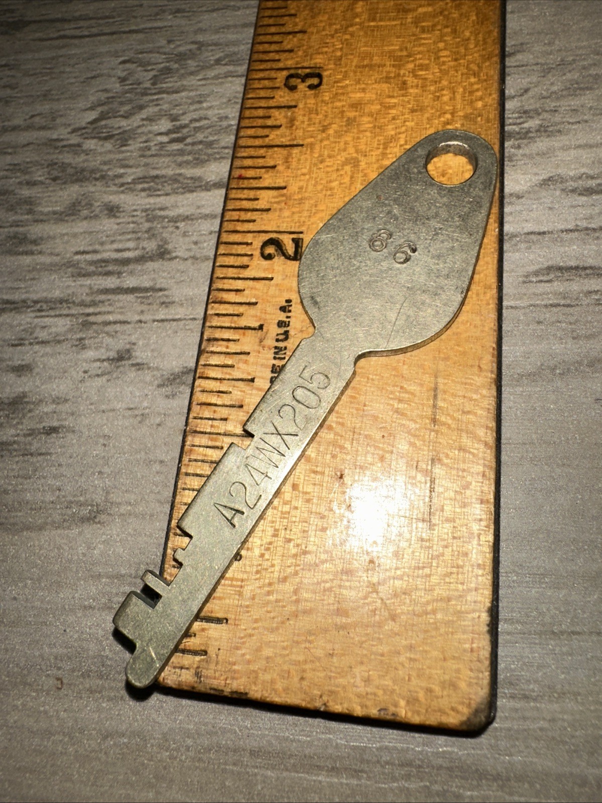 Antique Key Eagle Lock Co. #A24WX205 Flat Key