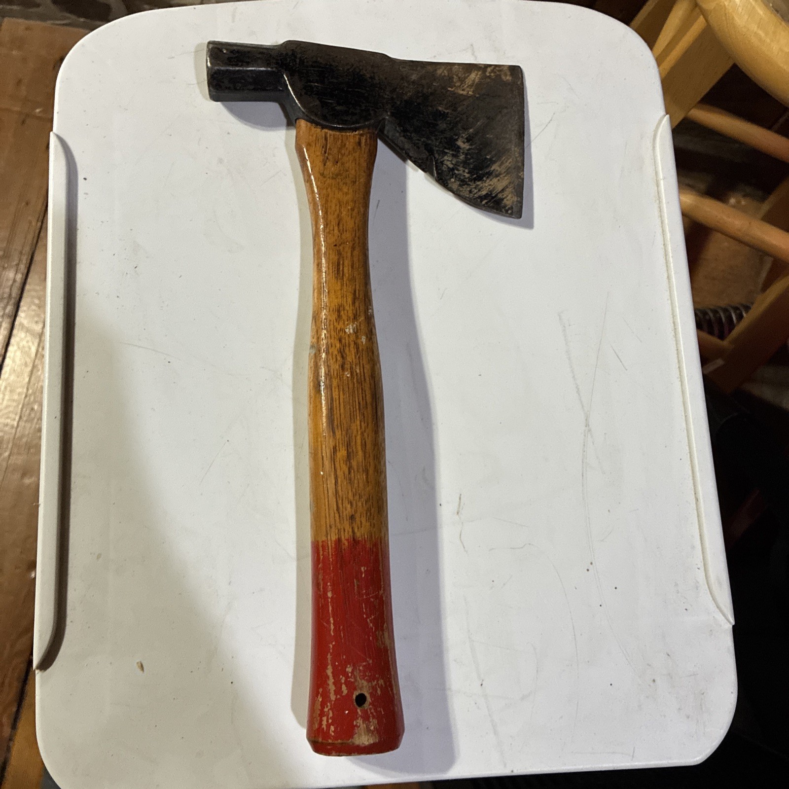 Vintage Belknap Crusader Hatchet Oak Handle Solid Steel Louisville