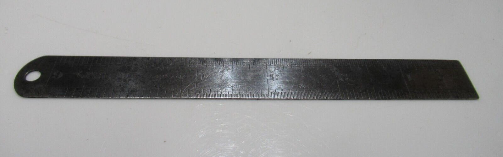 Superb Vintage Chesterman No 403D 6″ Steel Rule Imperial Graduations Both Sides