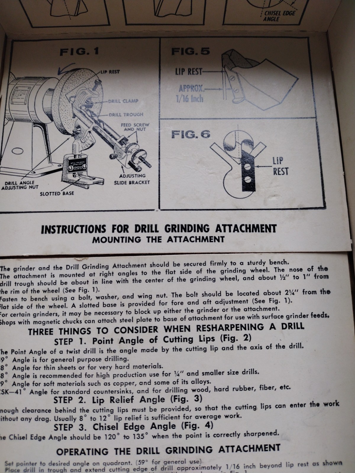 Vintage General Drill Grinding Attachment No. 825 with Original Box (14)
