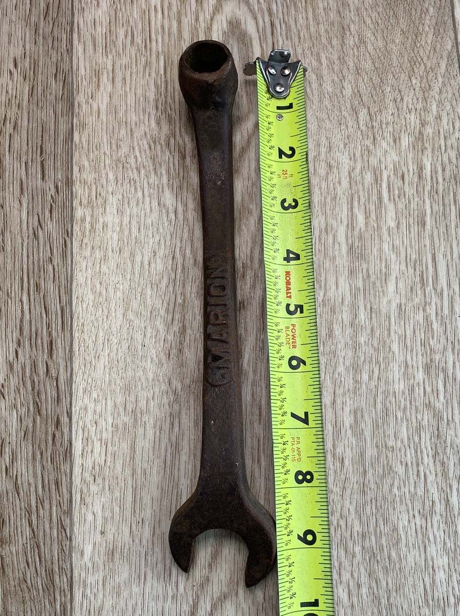 Antique Marion Wrench Vintage Old Tool 1 inch Opening, 9 1/2 inch Length