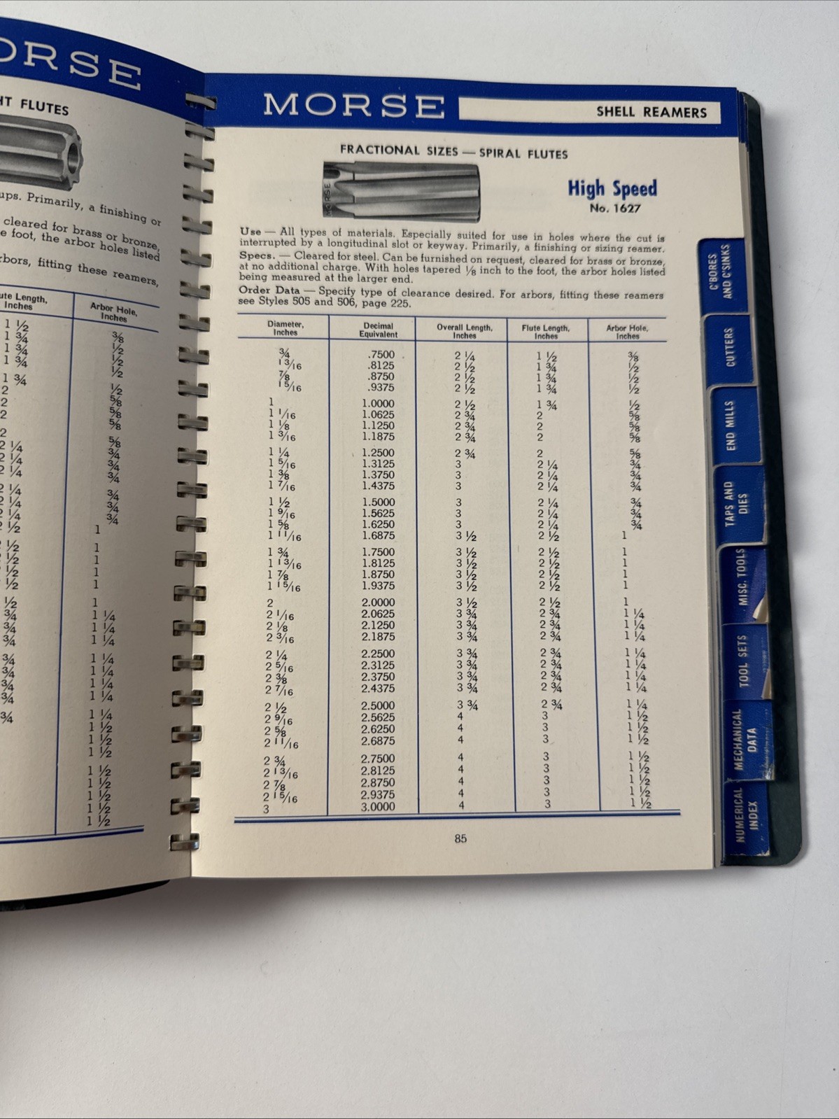 VTG 1952 Morse Twist Drill Machine Co Cutting Tools Spiral Bound Catalog 303 pg