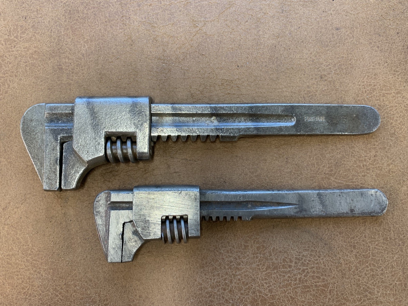Vintage Neuropa West Germany Adjustable Wrench x 2 Car Motorcycle Toolkit
