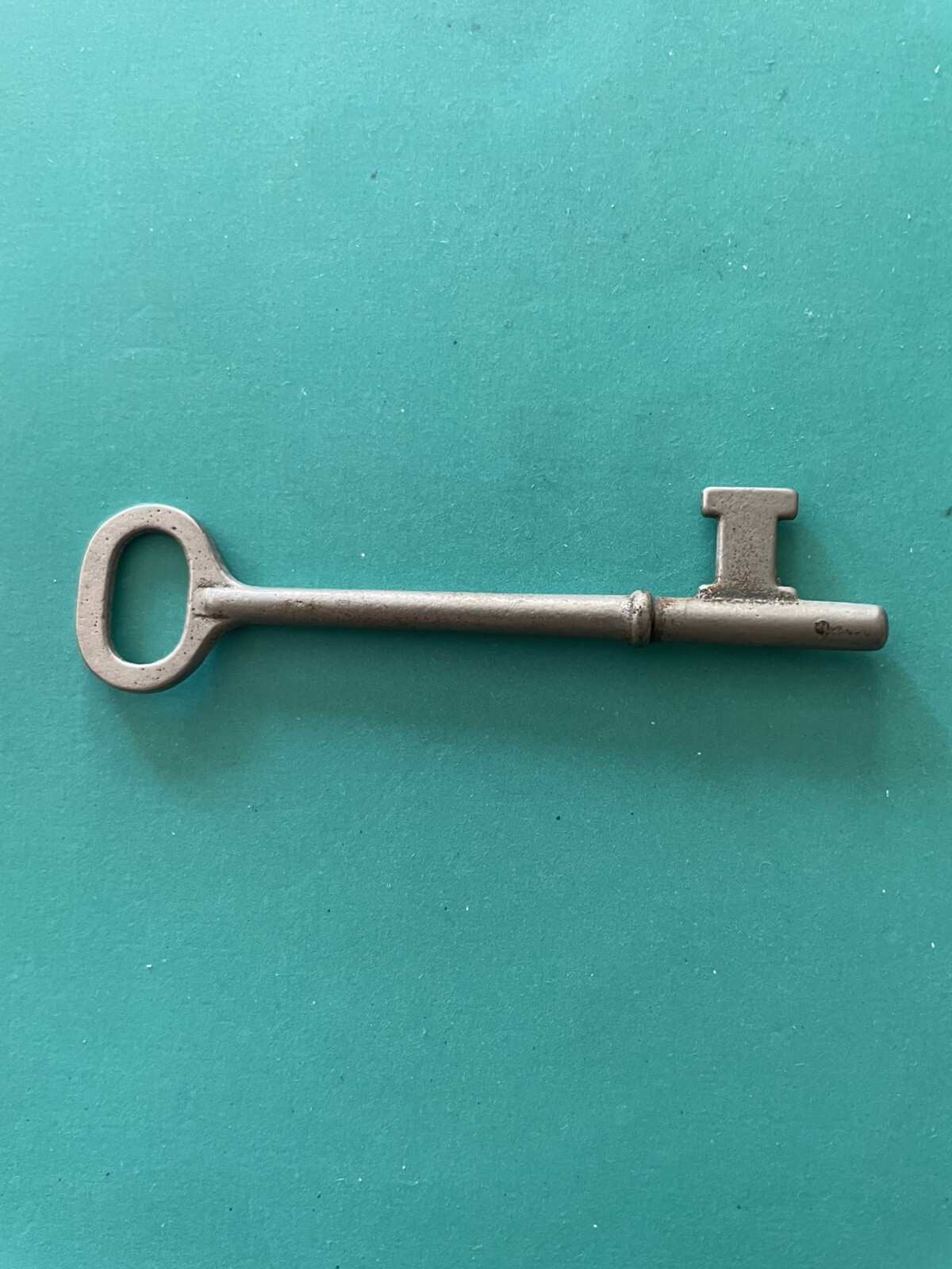 Vintage Jeco Made in Germany Skeleton Key 3” Long Silver Tone