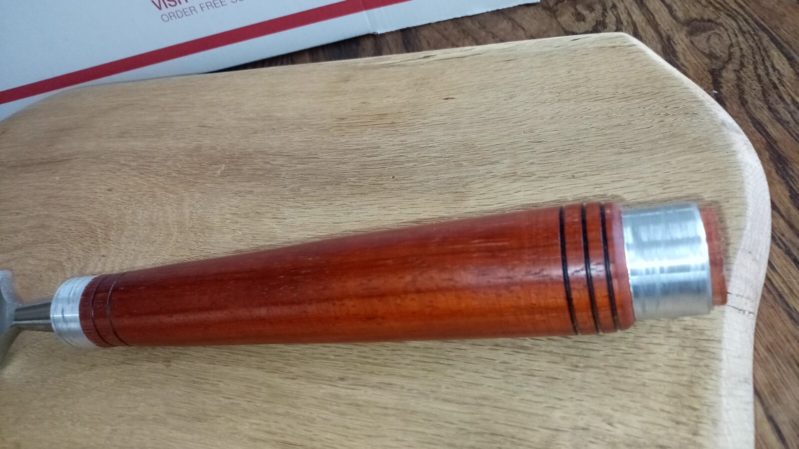 Timber Frame Wood Chisel 2 inch with Hand Turned 8″ African Paduak Handle