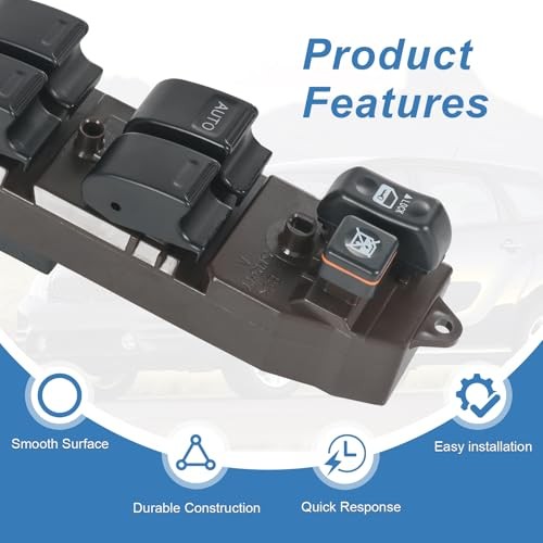 Master Power Window Switch and Bezel Replacement Window Switch with Panel Bezel