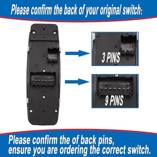 Driver Side Power Window Switch Compatible with 2014-17 Cherokee | Replacemrn…