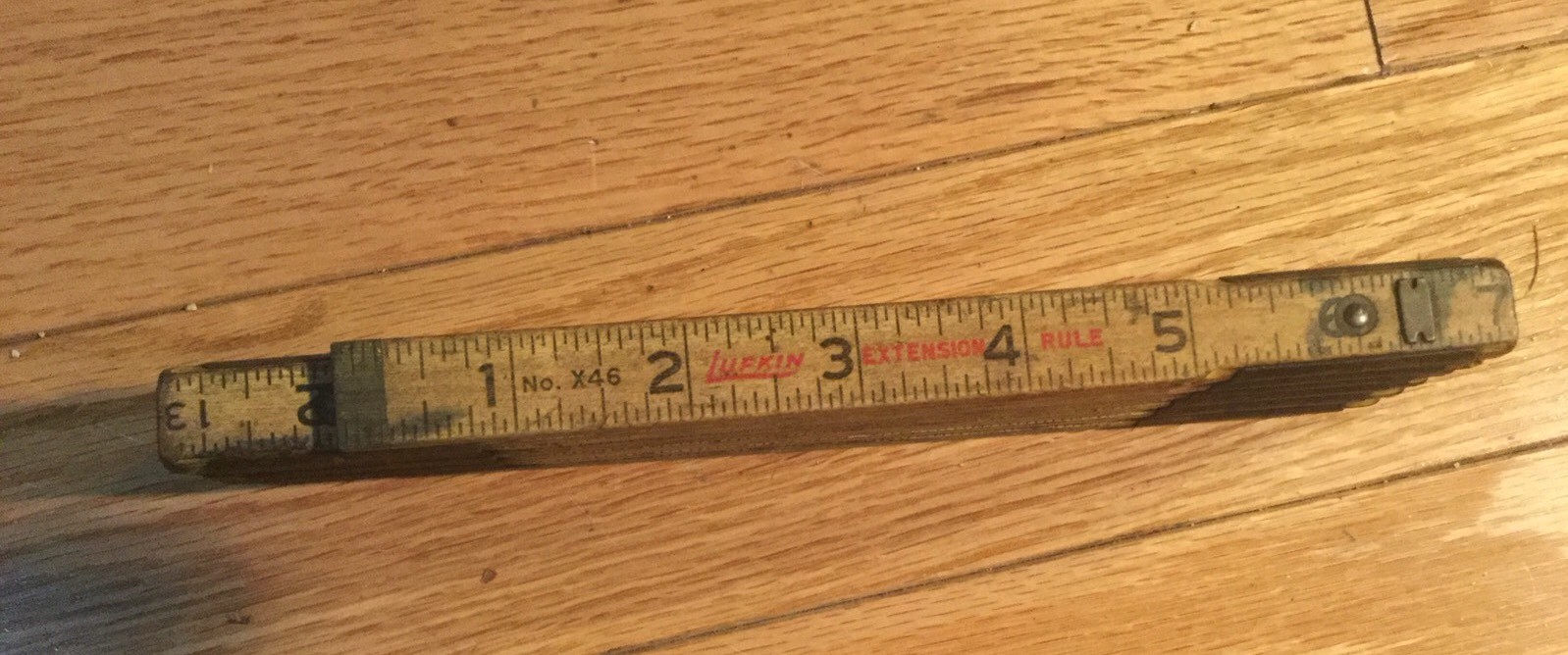 Vintage Lufkin X46 Extension Red End 6’ Rule