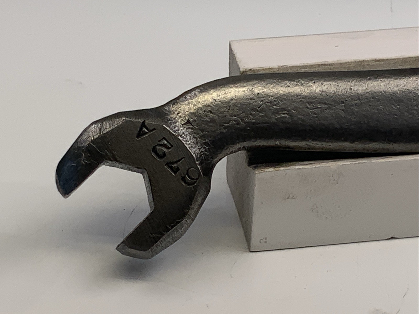 Whitman And Barnes 672A, S-shaped Open End Wrench, Marked 1/4 & 5/16, USA