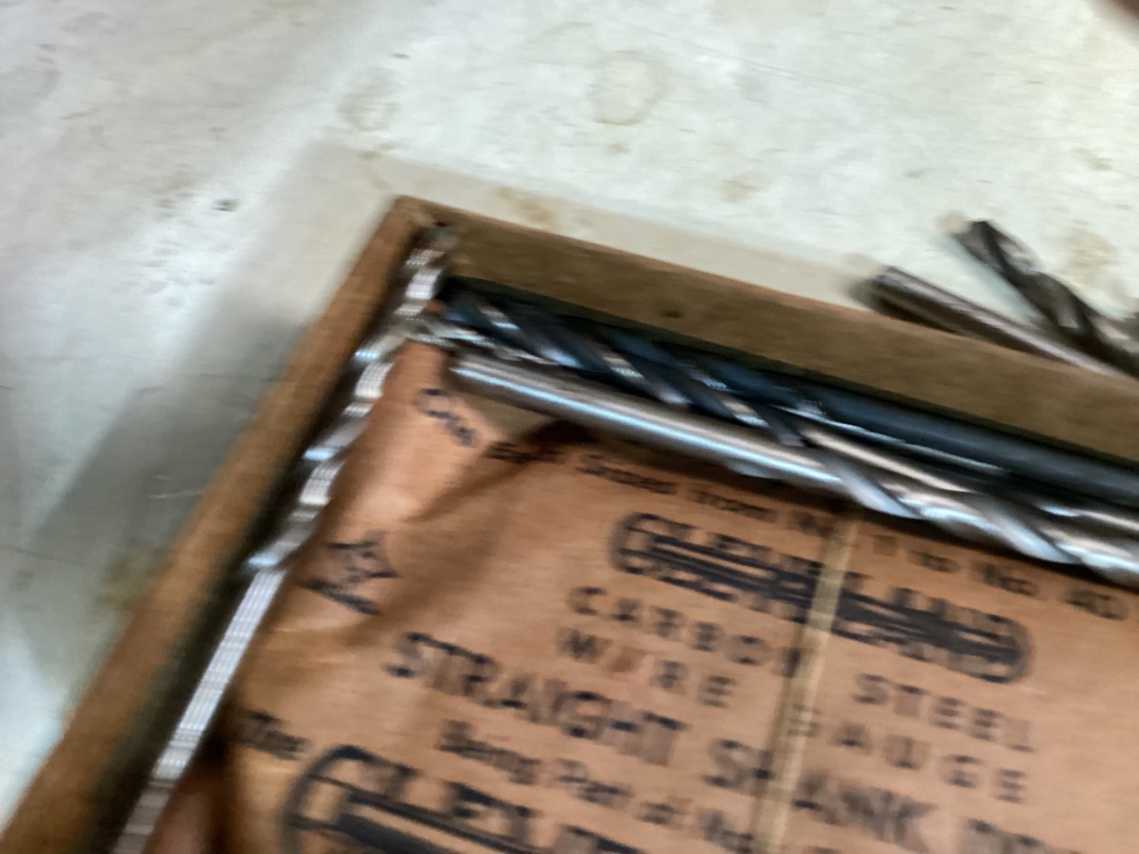 Cleveland Straight Shank Drills 10 Piece Set List No. 108a Vintage USA Made box