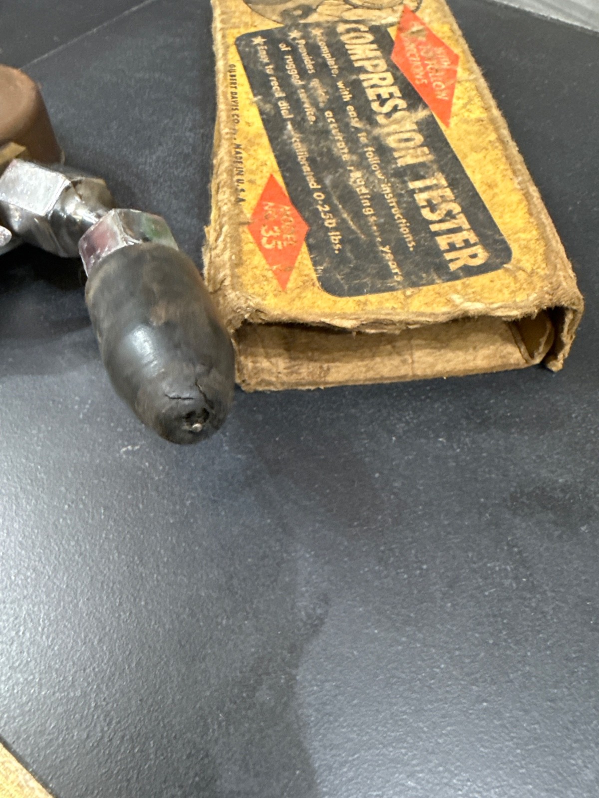 Compression Tester Model No. 35 Gilbert Davis Co Vintage Collectible