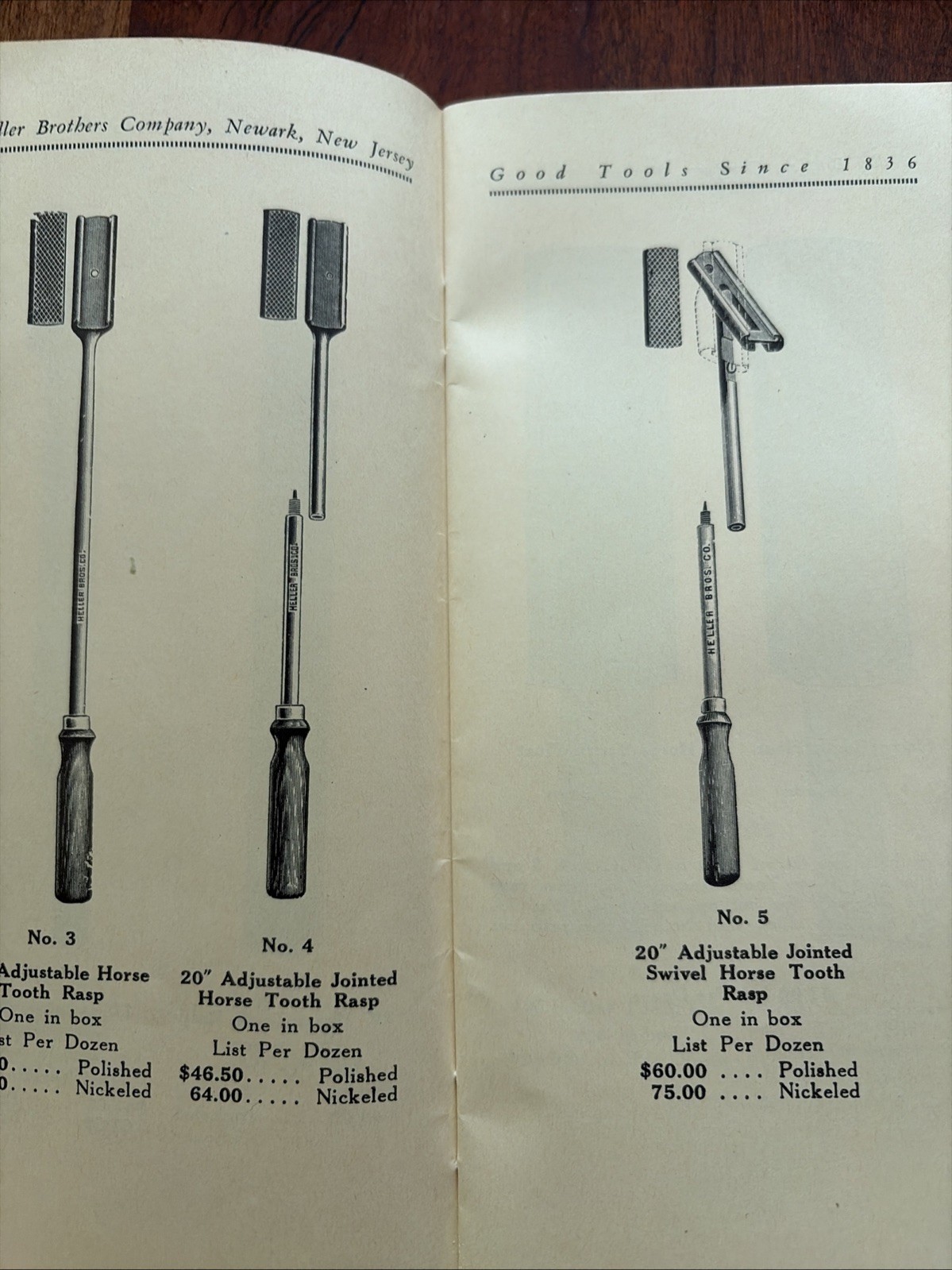 Vintage Heller Brothers Company, Files And Rasps, Tool And Price Catalog. 1938