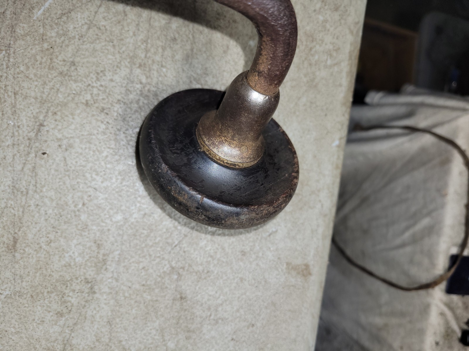 old John S fray Spofford auger bit brace pitted ugly user tool
