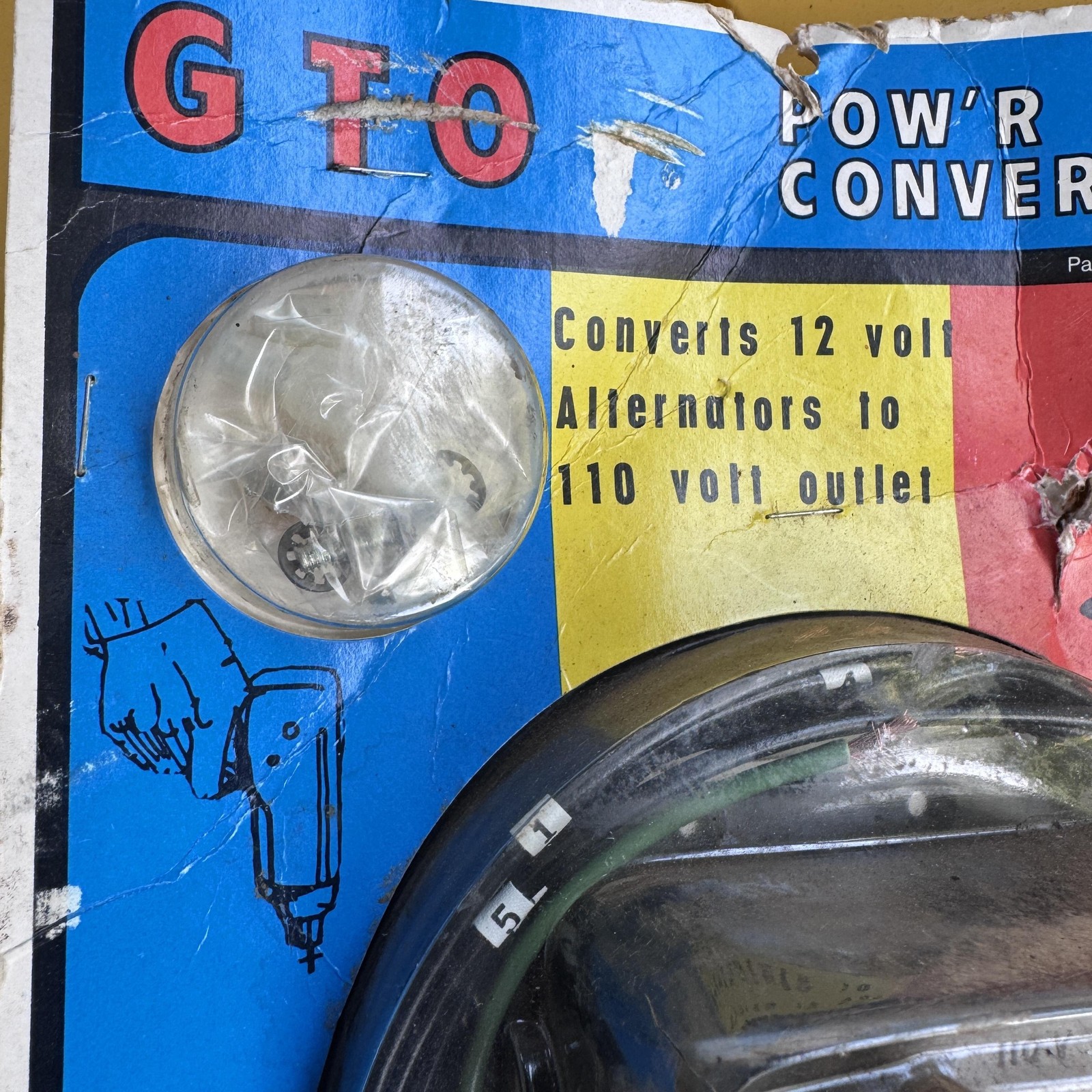 Vintage GTO Pow’r Converter 12V to 110V Outlet PC-12 Auto Marine Farm NOS Unused