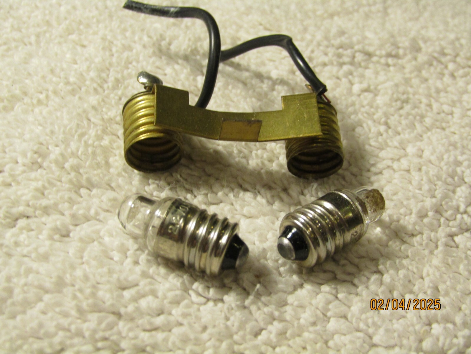 Vntg WELLER Soldering Gun Dual Spotlight Bulb Lamp Mount w 2.2V Pre-focus Bulbs