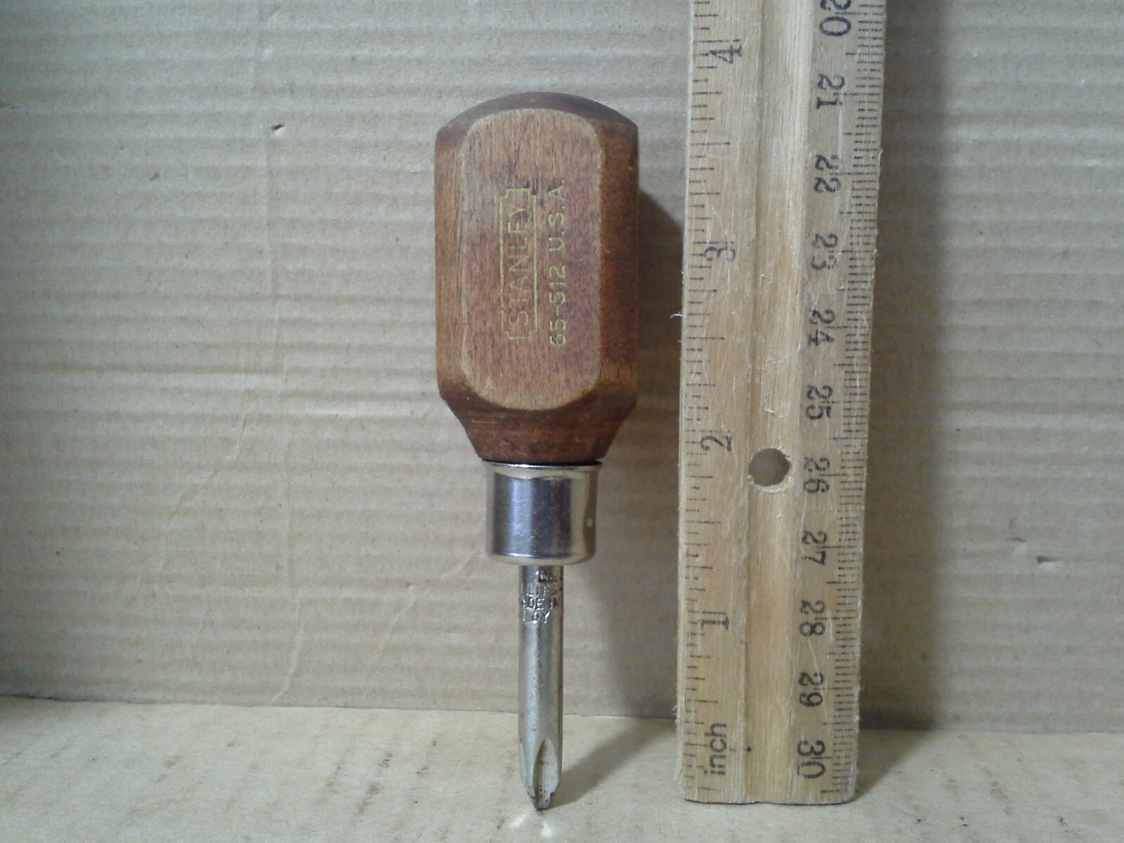Vintage. Stanley 65-512 No.2 Alloy Steel Wood Handle Phillips Screwdriver. VGC