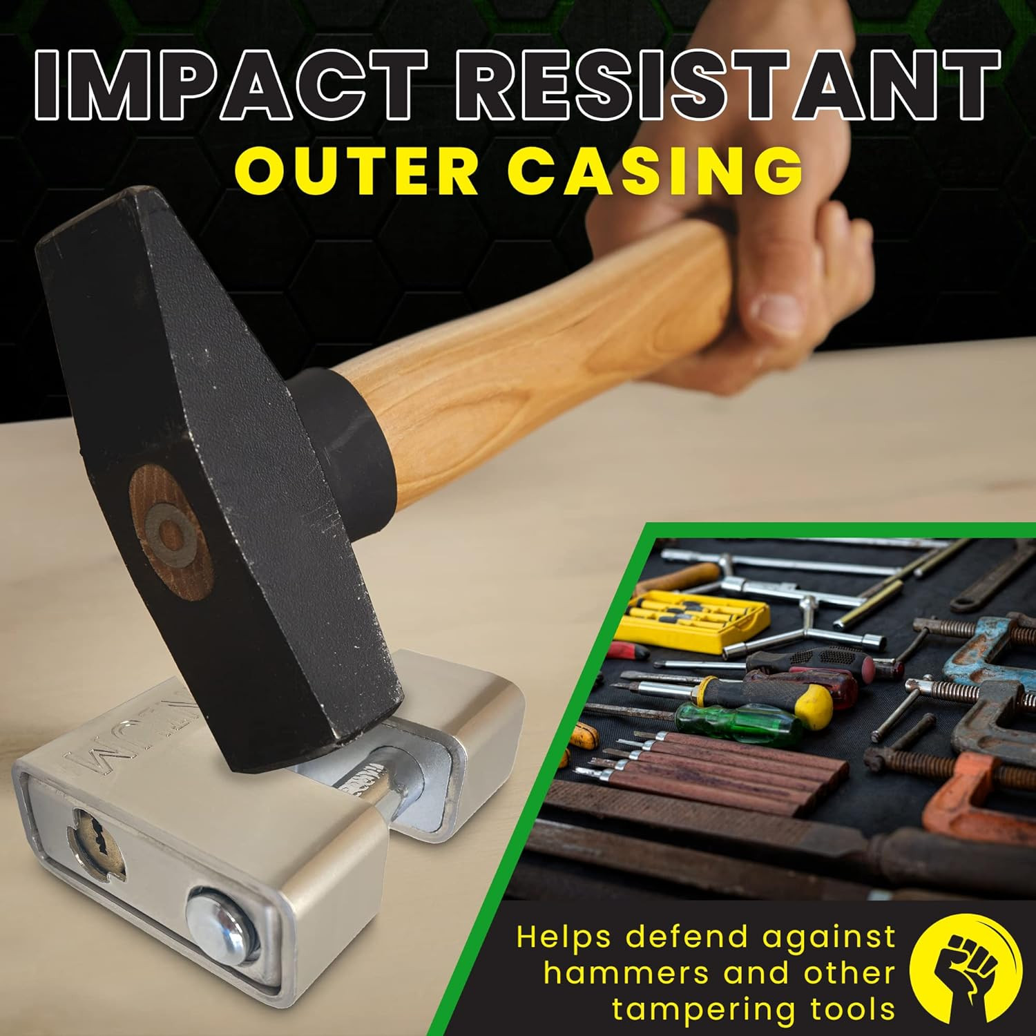 ® BRP74 [Armoured] Shipping Container Padlock – [Anti Drill Cylinder] – Heavy Du