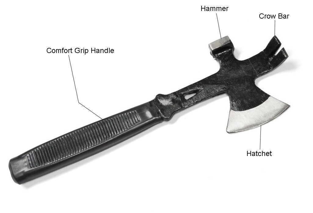Hatchet Hammer Crow Bar Emergency Survival Axe Multi Use Tool