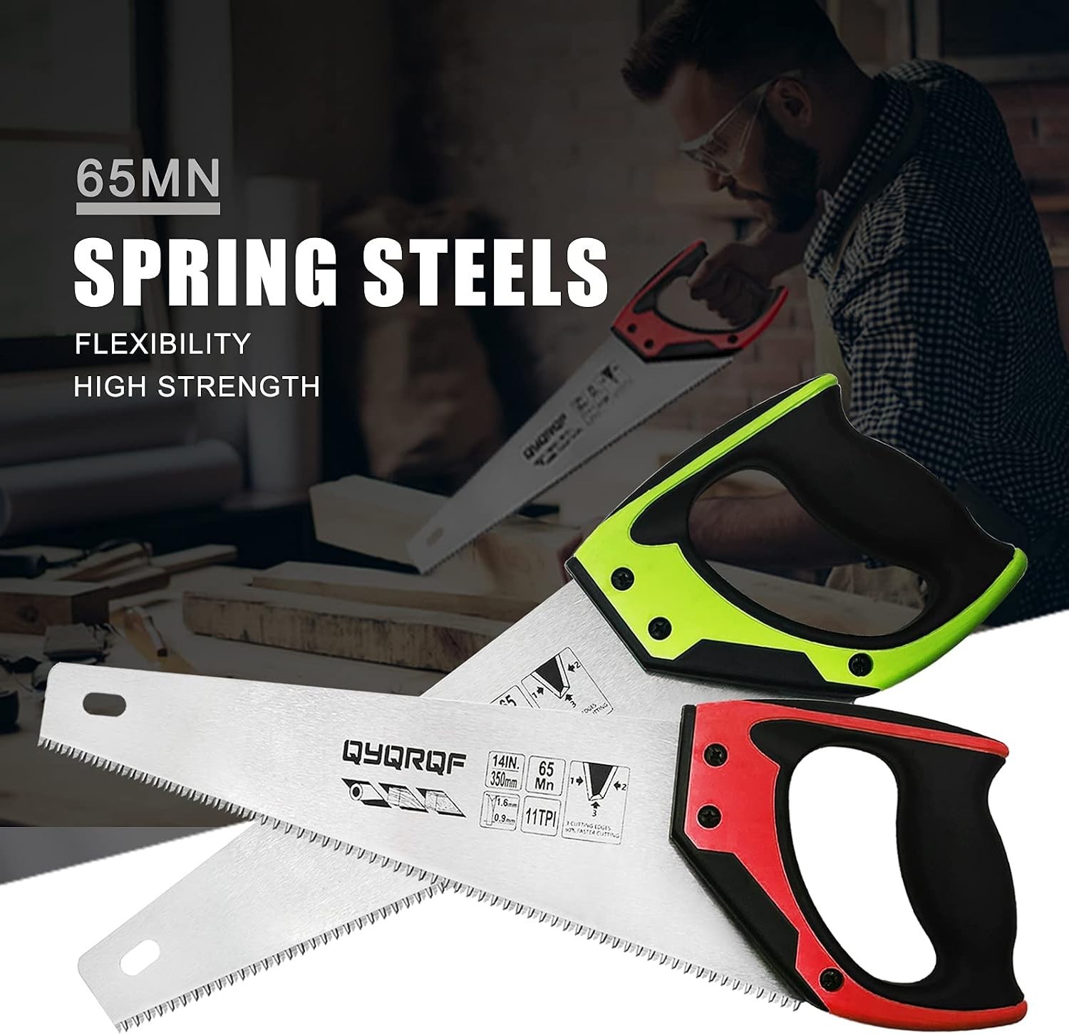 Versatile 14-Inch Fine-Cut Handsaw – Perfect for Wood, Plastic, and Drywall