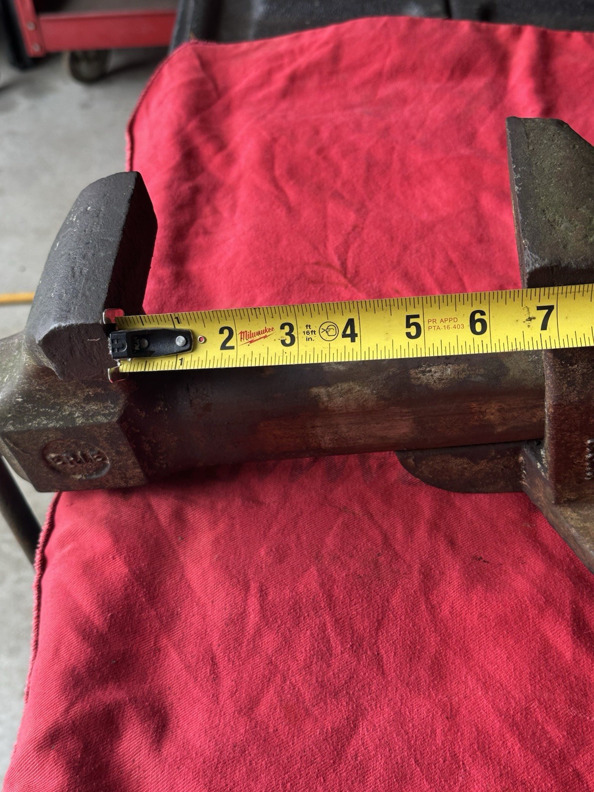 Vintage Erie Tool Works USA 4″ Fixed Base Bench Vise No 104 Erie Tool Works USA