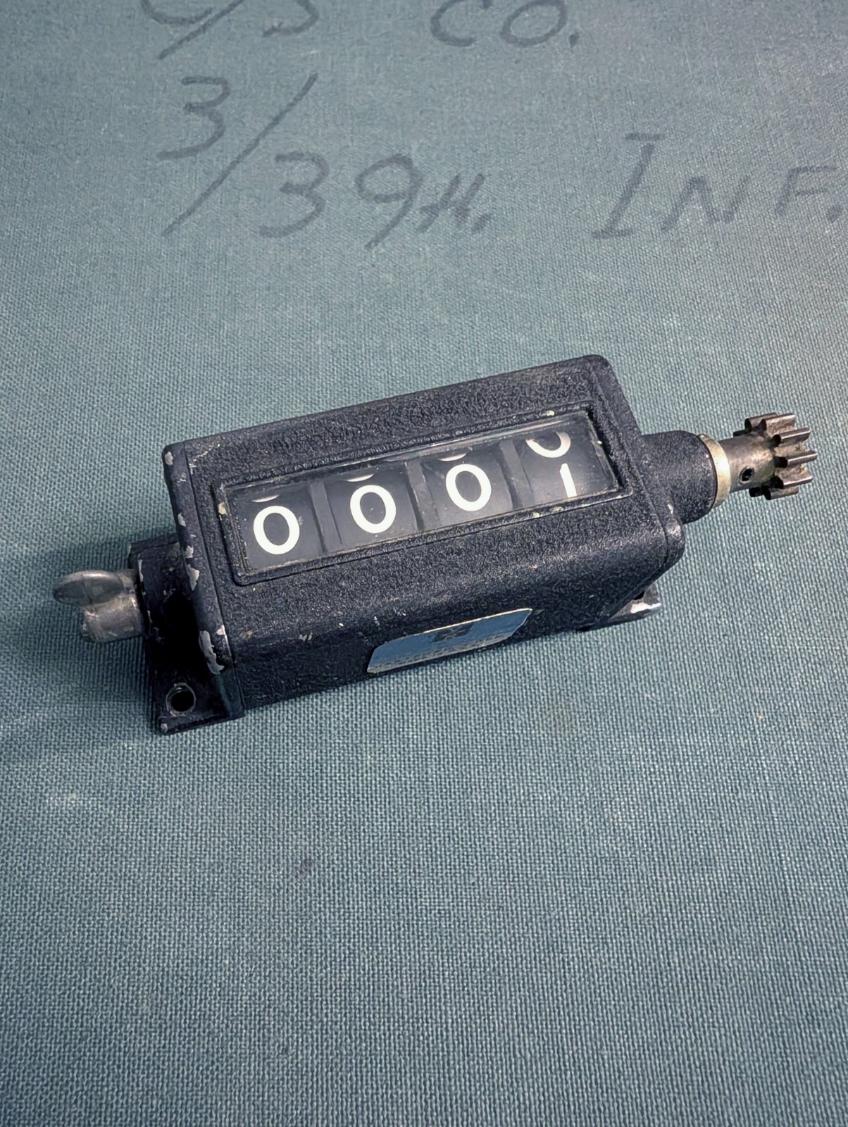 Vintage Veeder-Root Mechanical Counter 4-Digit Industrial Rotary Drive w/Reset