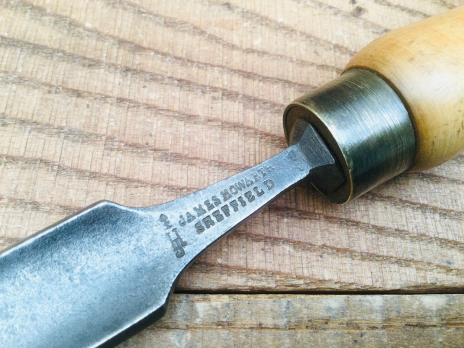Vintage 7/8” James Howarth 13” Length Incannel Gouge Chisel Boxwood Chisel