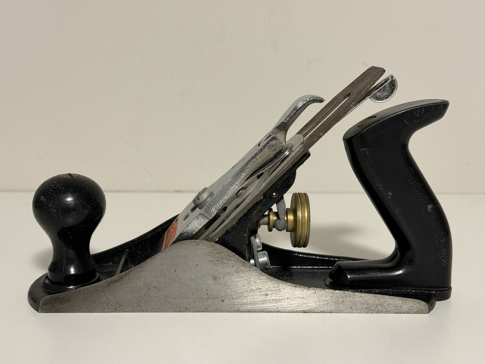 Vintage Senator No. 4 Wood Bench Plane Smooth Bottom Woodworking Tool