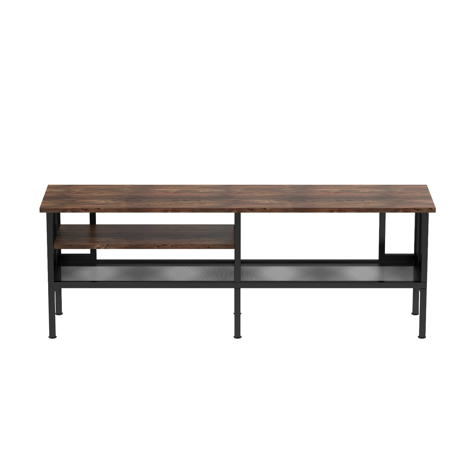 Farmhouse TV Stand for 70 inch TV Gaming Entertainment Center w/ 3-Layer Shelf