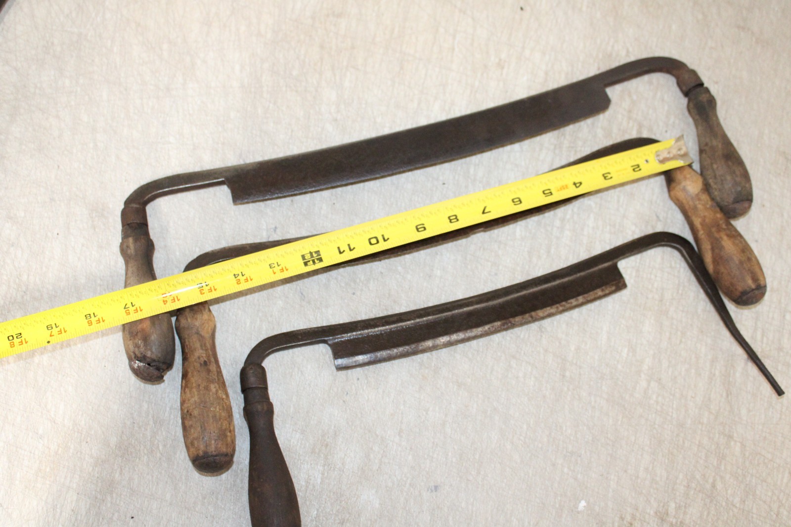 ANTIQUE DRAW KNIFE OLD VINTAGE TOOL DRAWKNIFE LOT OF 3
