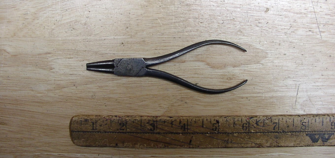 Old Used Tools,Vintage S & Co. Round Nose Pliers,5-1/4″,W/5/32″ Tips,VGC