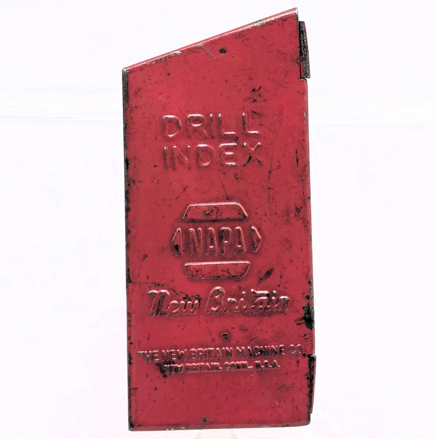 Vintage New Britain (NAPA) Red Metal Drill Index Case No Drills