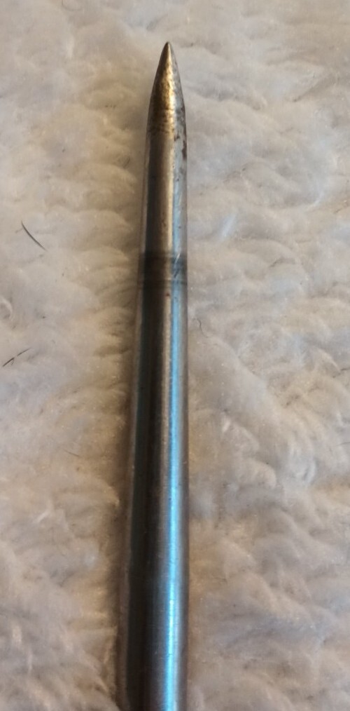 Vintage Wood Handled Scratch Awl Or Tool Ice Pick Metal 7″ LUTZ FILE & TOOL CO.