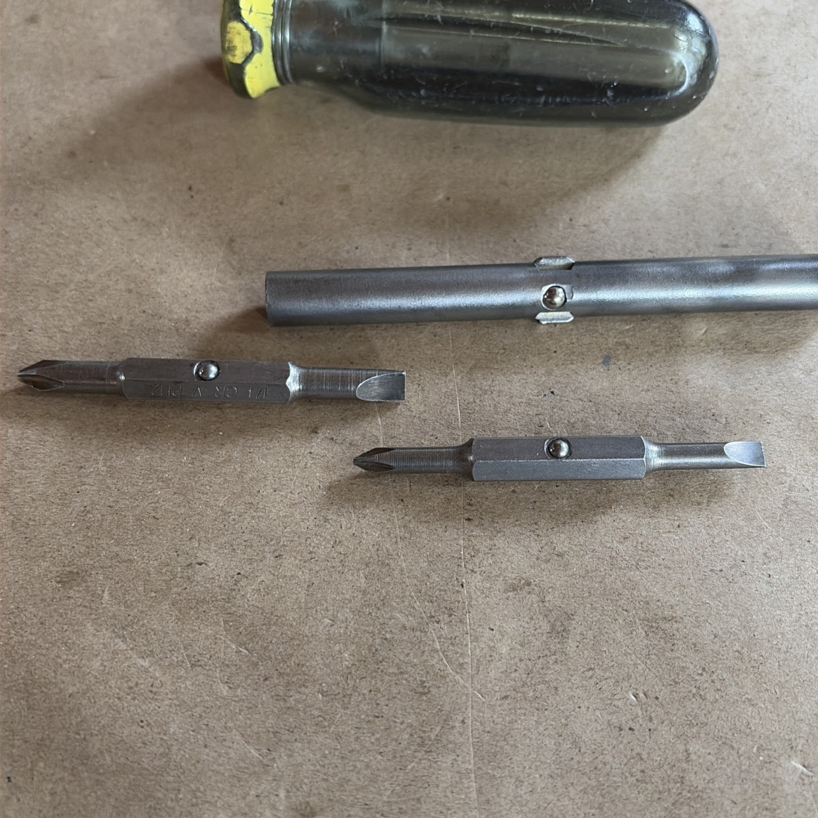 Vintage Stanley Workmaster 66-401 4-in-1 Screwdriver With Bits – Made in USA