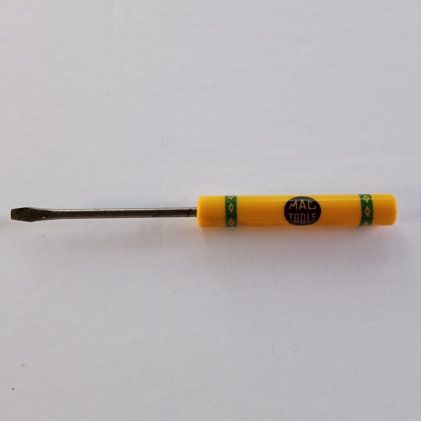 MAC Tools Vintage Pocket Screwdriver Flat Yellow Missing Clip Lamb Tool Rental