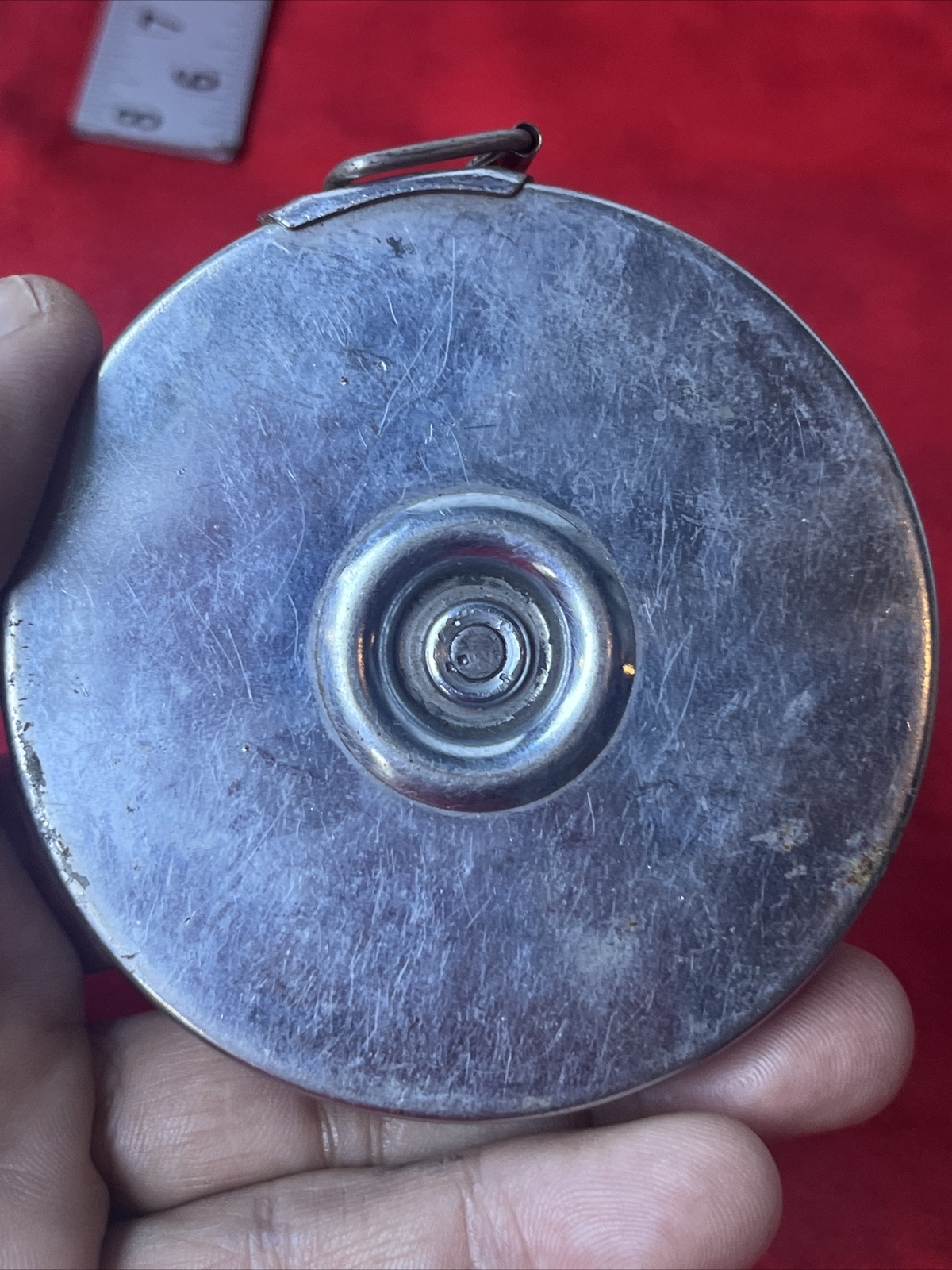 JUSTUS ROE & SONS 50 FOOT METAL TAPE MEASURE VINTAGE FT PATCHOGUE N.Y. USA(t48)