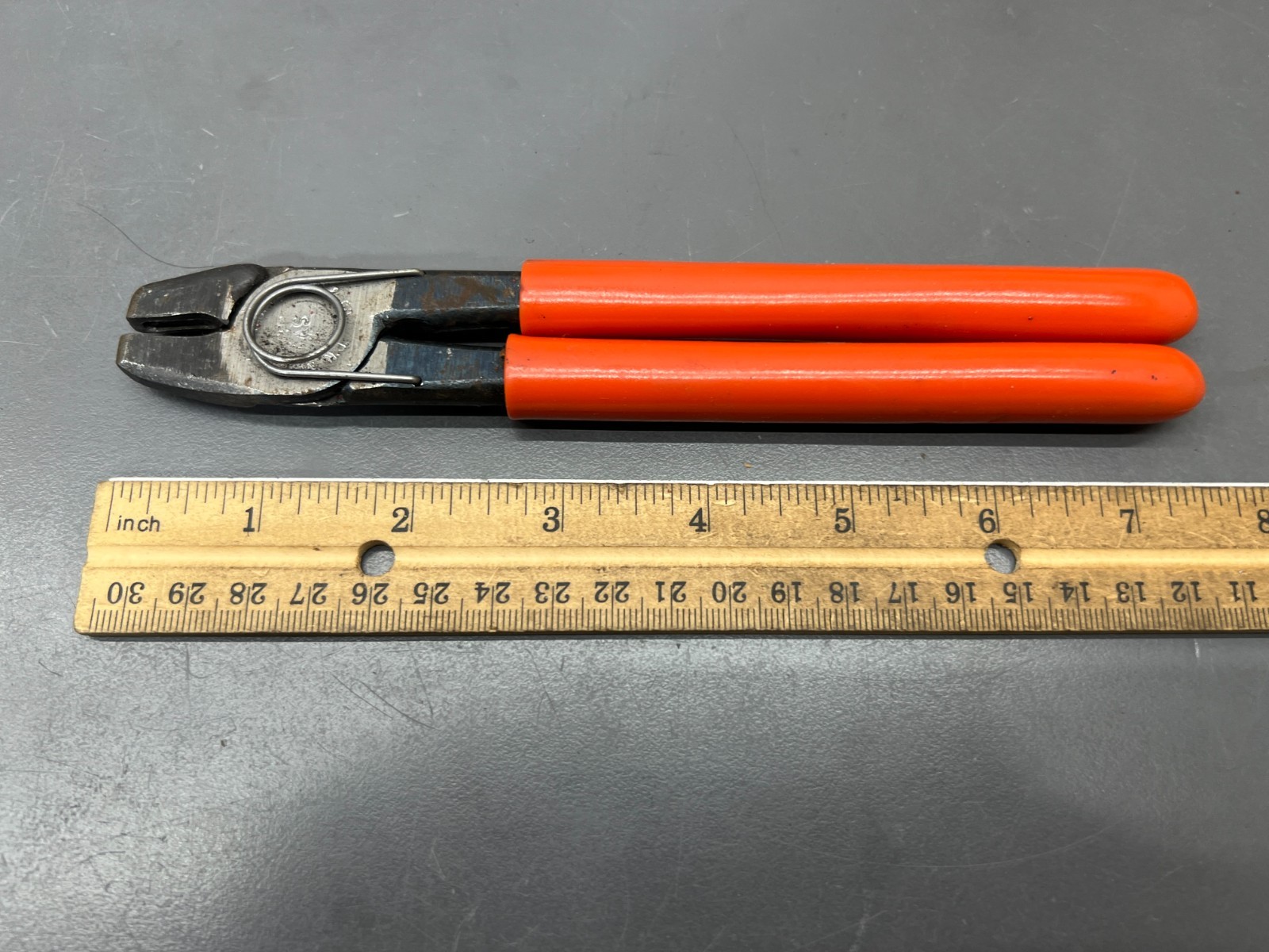 (h) VINTAGE C.S. OSBORNE No. AS 7.5″ HOG RING PLIERS SPRUNG – VGC – USA