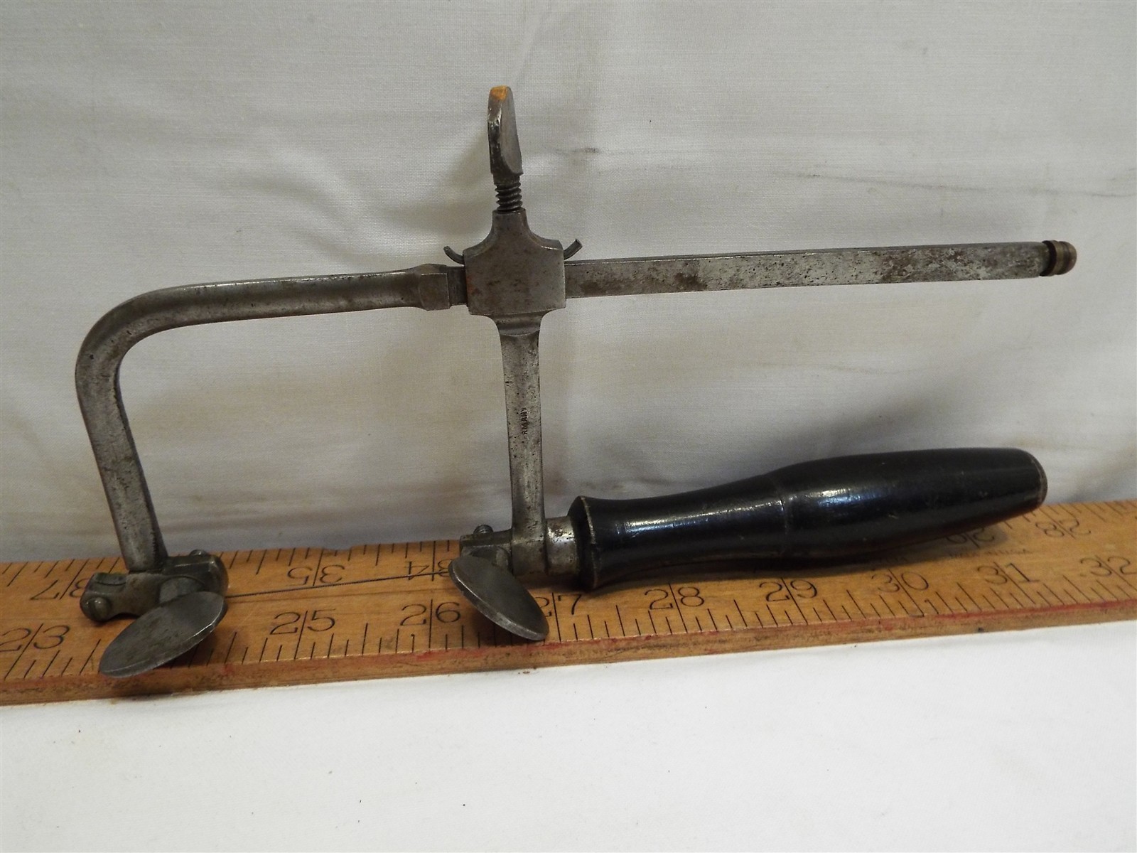 Early German Jewelers Fret Saw Fine Blade Coping Adjustable Hand Tool