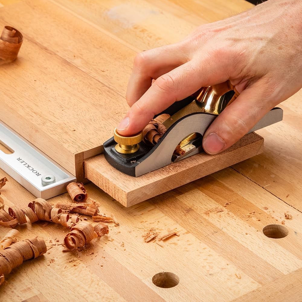Low Angle Rabbeting Block Plane 44mm Full-Width Blade Woodworking Hand Planer US