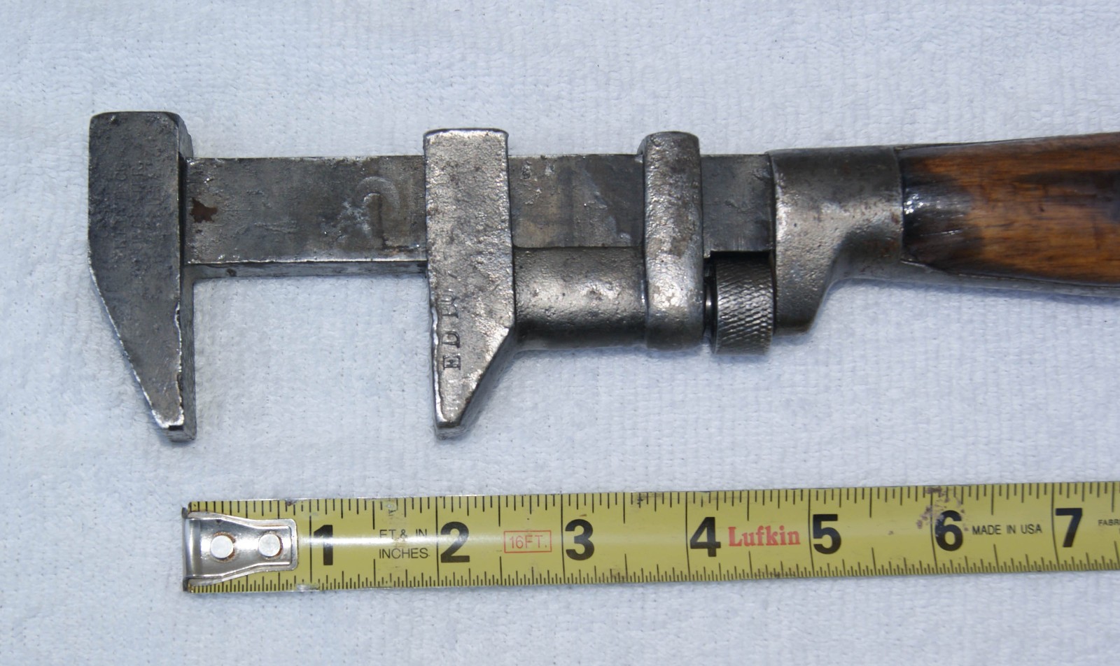 Antique “L. Coes Wrench Co.” Patented Steel 10-1/4″ Adjustable Monkey Wrench