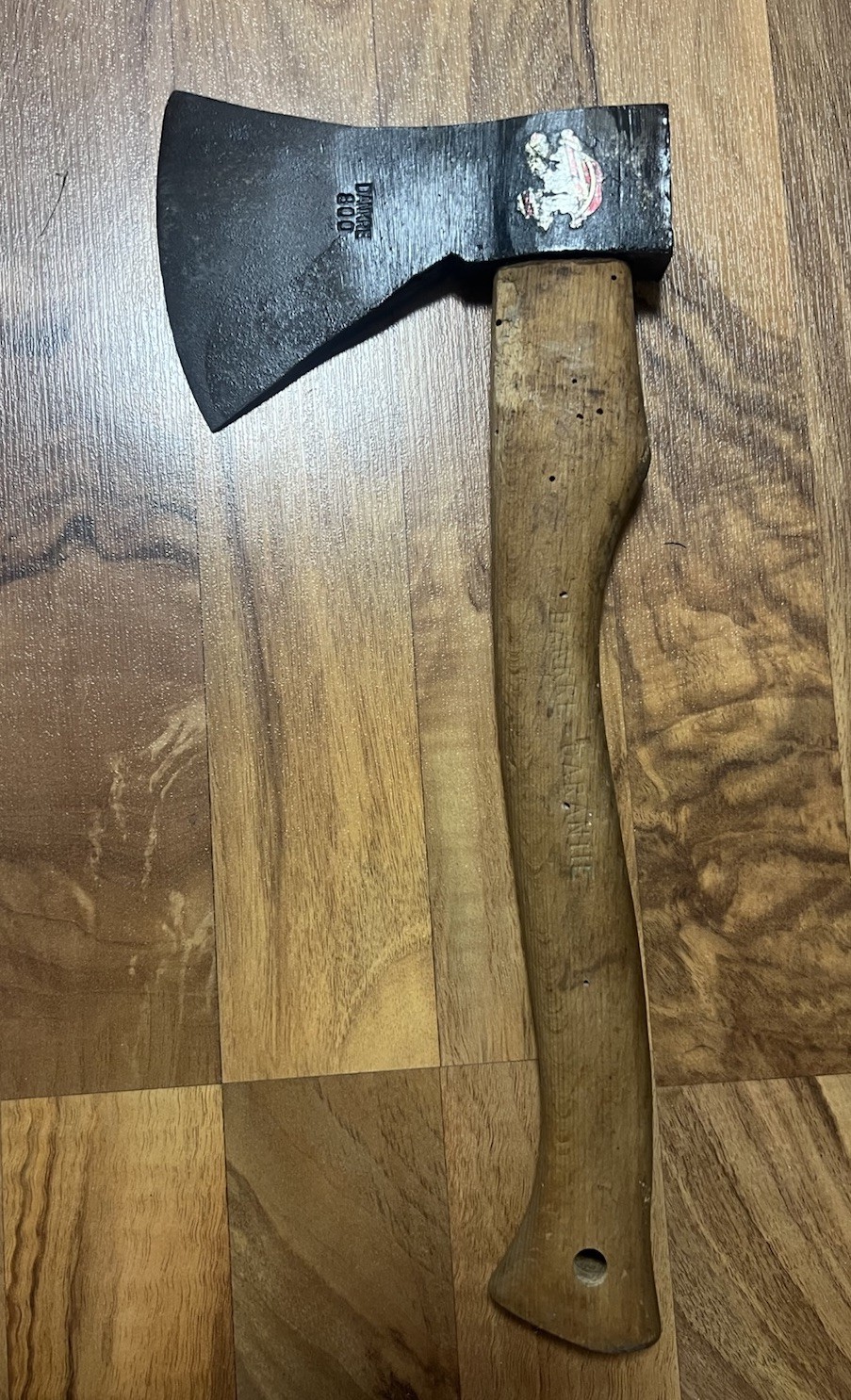 Vintage RARE Dankre 800 German Hatchet With Original Handle And Sticker