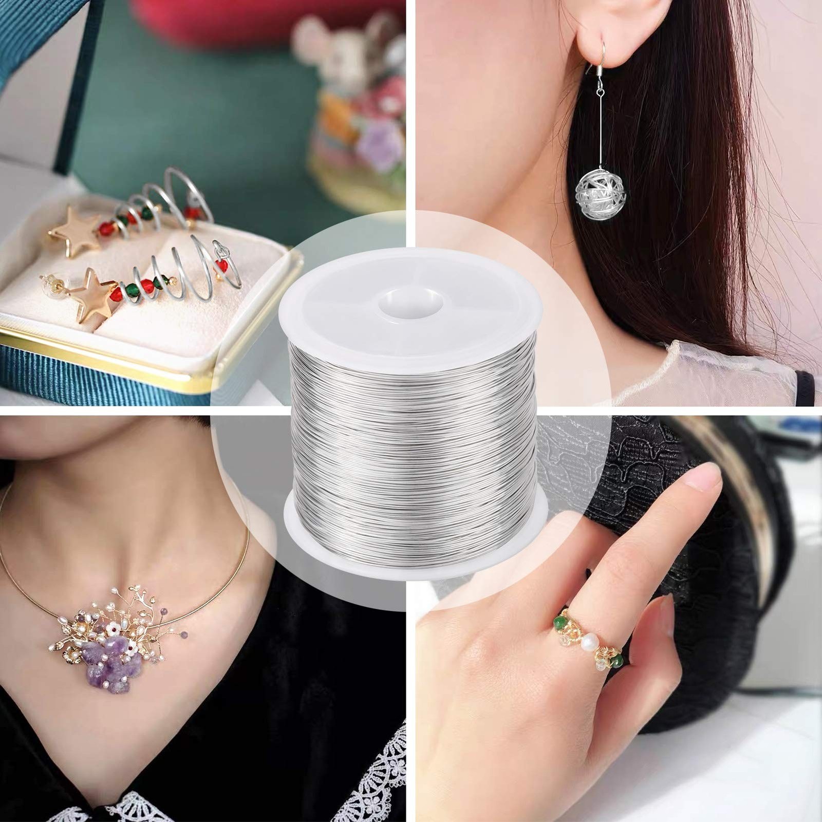 MIKIMIQI 328Ft Jewelry Wire – 26 Gauge Tarnish Resistant Copper Beading Wire …